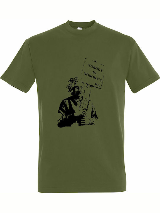 Einstein T-shirt Khaki Baumwolle