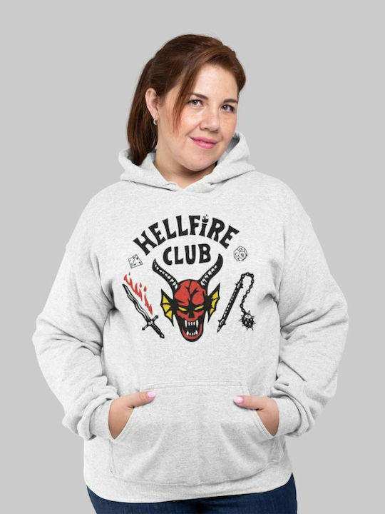 TKT w Φούτερ με Κουκούλα Hellfire Club Λευκό