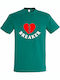 Heart T-shirt Green Cotton