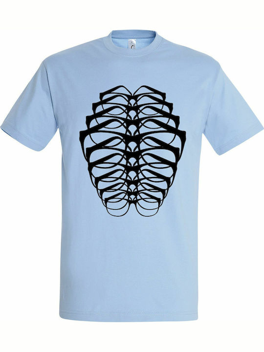 Illusion T-shirt Light Blue Cotton