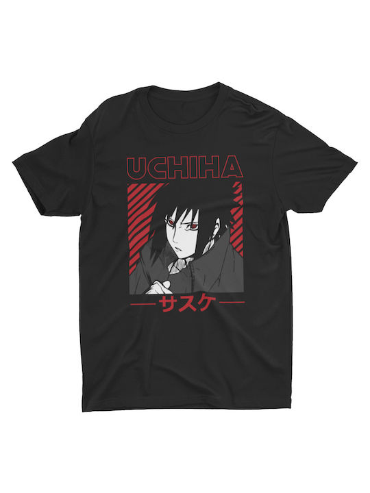 T-shirt Naruto Sasuke Uchiha σε Μαύρο χρώμα