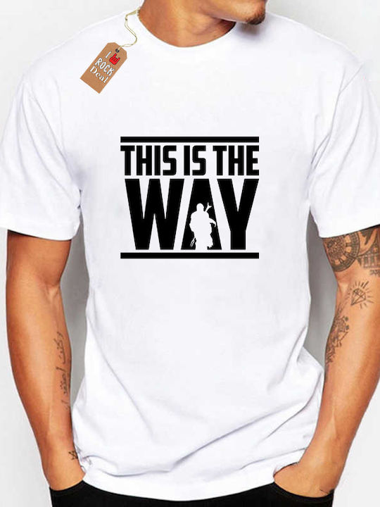 Rock Deal This Is The Way Mandalorian T-shirt White Cotton