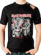 Rock Deal Iron Maiden T-shirt Γκρι Βαμβακερό