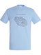 T-shirt Hellblau Baumwolle