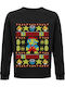 Ugly Christmas Sweater Super Mario Φούτερ Super Mario Μαύρο