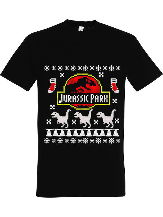 kirikoko Ugly Christmas T-shirt Jurassic Park T-shirt Jurassic Park Black Cotton