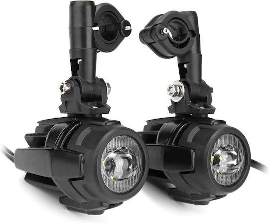 Round Foglights Car LED Universal 12 / 24V 40W with White Lighting 2pcs