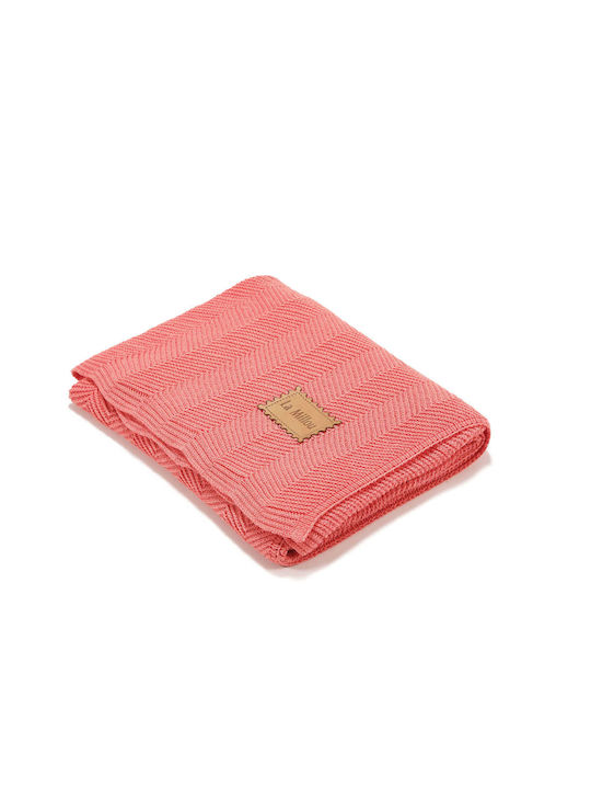 La Millou Blanket Nursery Swaddling Blankets Bamboo Coral 80x90cm.