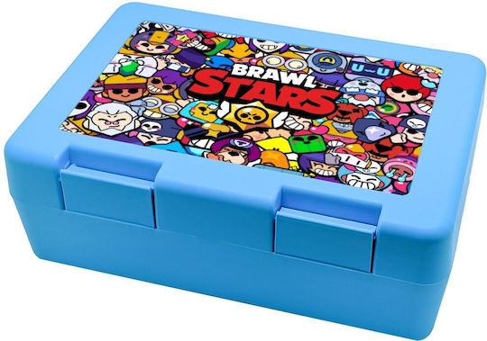 Koupakoupa Πλαστικό Παιδικό Δοχείο Φαγητού Brawl Stars Γαλάζιο 18.5 x 12.8 x 6.5εκ.