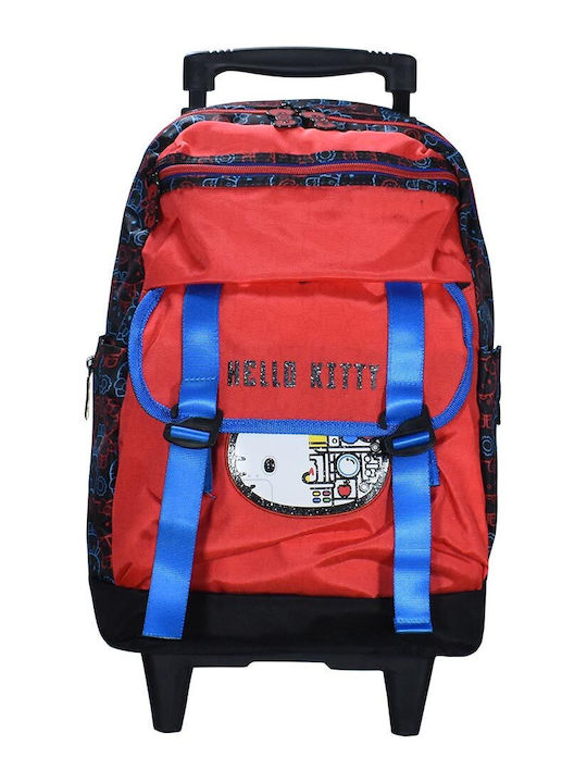 Sunce School Bag Trolley Elementary, Elementary Red with Water Bottle Holder 16Liters