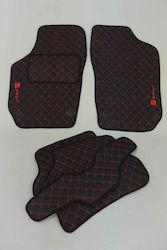 Set of Front and Rear Mats 5pcs from Leatherette for Seat Ibiza Black