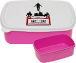 Kids Lunch Plastic Box Pink L18xW13xH6cm