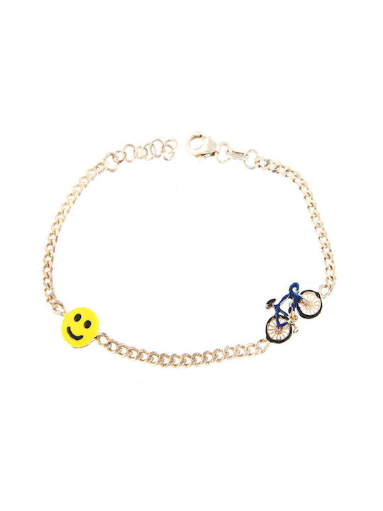 Ηώς Kids Silver Chain Bracelet with Stone for Girl