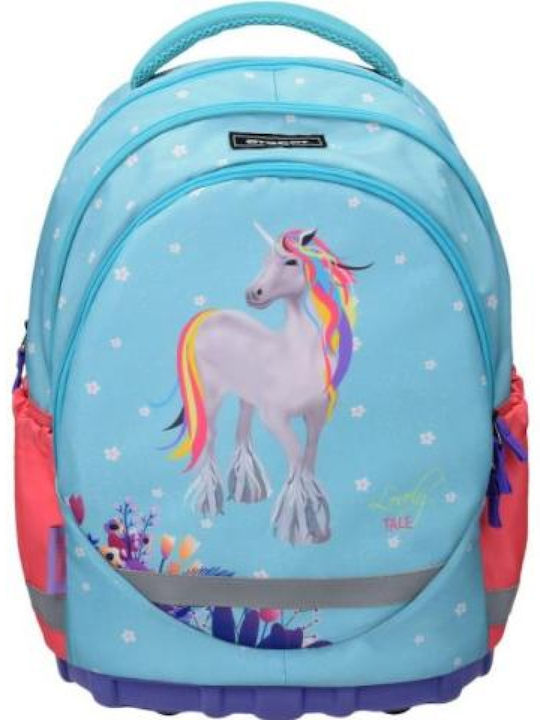 Street Unicorn Schulranzen Rucksack Grundschule Hellblau mit