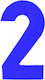 Sign with Number in Blue Color 10cm 6308010000112