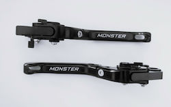 Set of Motorcycle Brake/Clutch Levers Flexible Adjustable for Ducati Monster Black MNSTR424 Set of Motorcycle Brake/Clutch Levers Flexible Adjustable for Ducati Monster Black MNSTR424