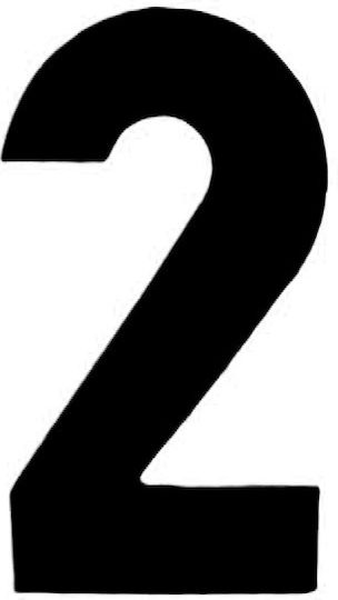Sign with Number in Black Color 7cm 6308010000072