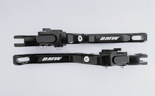 Set Brems-/Kupplungshebel für Motorräder Flexibel Einstellbar für BMW K 1200 R Schwarz BMW532