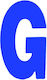 Sign with Text in Blue Color 10cm