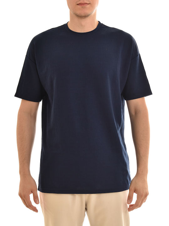 Twin Black Men's Short Sleeve T-shirt Navy Blue