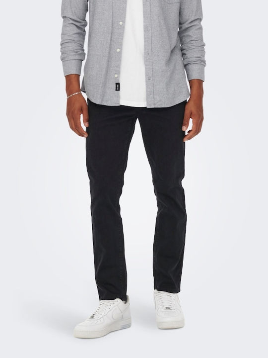 Herrenhose Chino Schlank Passform Marineblau