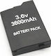 Batterie 3600 mAh für Sony PSP 2000 - 3000 in Schwarz Farbe