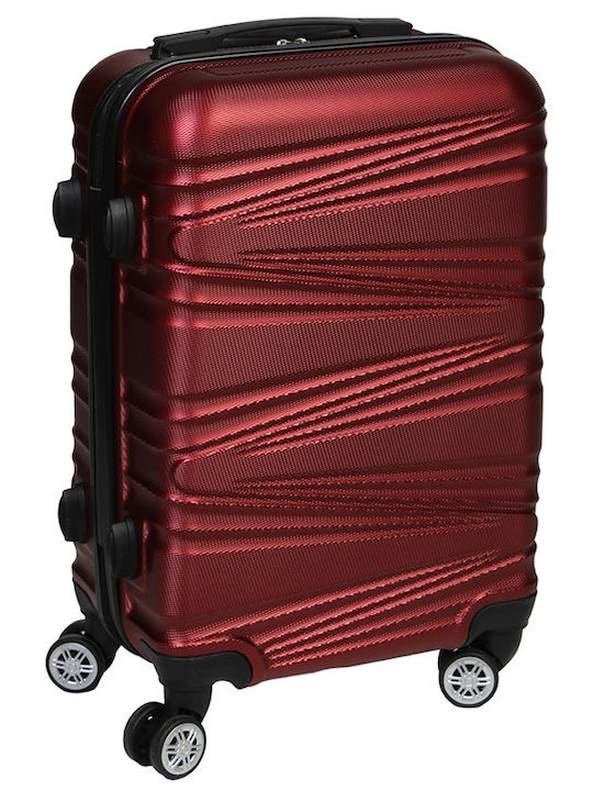 Keskor Cabin Travel Suitcase Hard Burgundy with 4 Wheels Height 56cm 16634-3