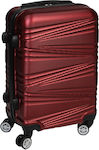 Keskor Cabin Travel Suitcase Hard Burgundy with 4 Wheels Height 56cm.