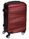 Keskor Cabin Travel Suitcase Hard Burgundy with 4 Wheels Height 56cm 16634-3