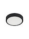 Vivalux Dars Ceiling Mount Light Bathroom 17.5cm Black with Integrated LED