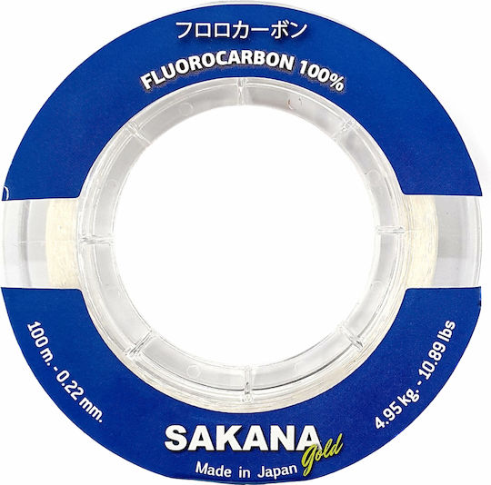Sakana Fir de pescuit Fluorocarbon Auriu 100m / 0.3mm / 8.8kg
