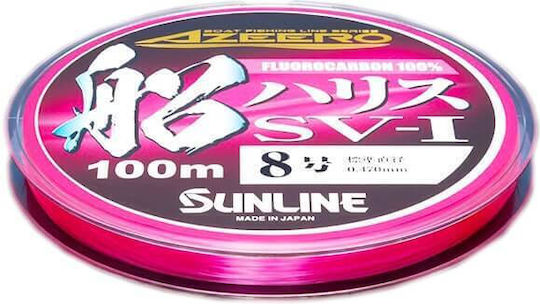 Sunline Πετονιά Ψαρέματος Fluorocarbon Ροζ 100m / 0.26mm