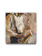 Walls Jazz musician Painting on Canvas 30x30cm