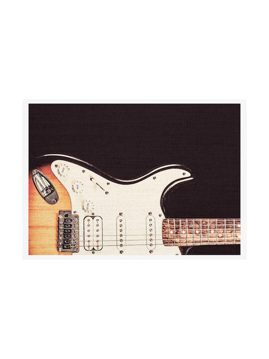 Walls Electric Guitar Painting on Canvas 20x15cm