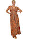 Potre Summer Maxi Dress Orange