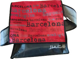 Helio Ferretti Plastic Shopping Bag in Red Color