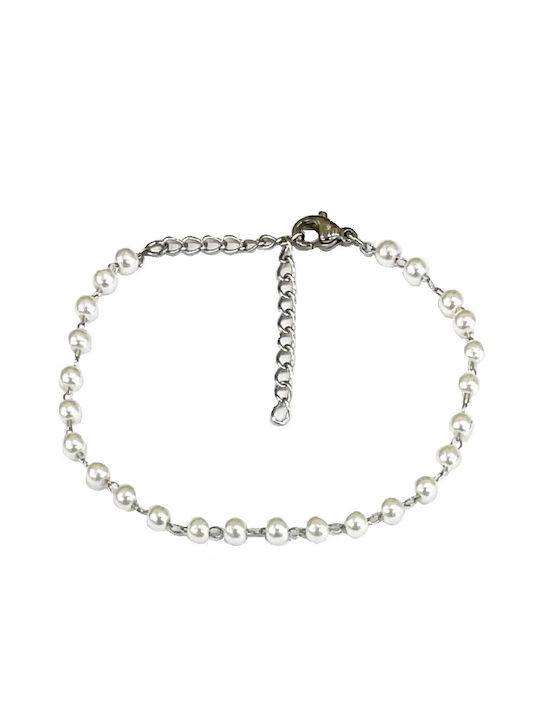 Tatu Moyo Bracelet made of Steel with Pearls