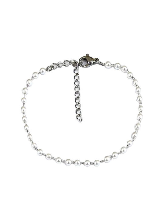 Tatu Moyo Bracelet made of Steel with Pearls