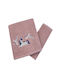 Astron Italy Set Babyhandtücher 2 Stück Rosa Unicorn Yard Gewicht 480gr/m²