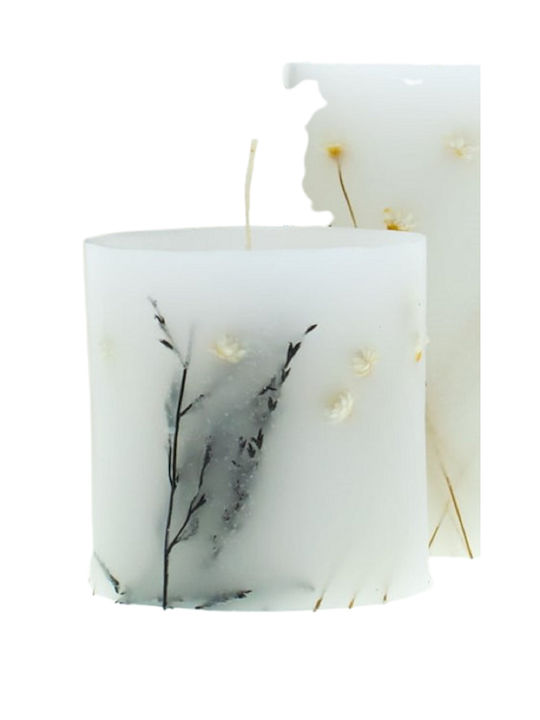 Kerino Duftkerze Botanical Candle - Natural Flower Blossoms 7cm - 7cm Vanille 200gr