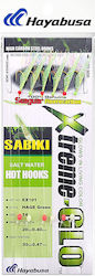 Hayabusa Artificial Bait Sabiki Rigs Fluorescent No14 4.7cm Gold
