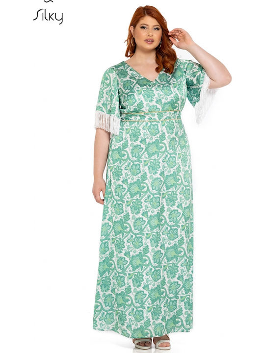 Rochie De Vară Maxi Pentru Nuntă Botez Verde
