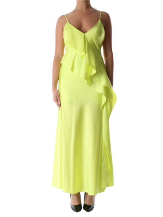 kocca Summer Maxi Dress with Ruffle Green
