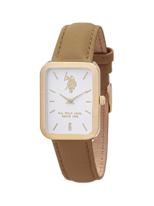 U.S. Polo Assn. U.S.POLO Dunkan Battery Watch with Leather Strap