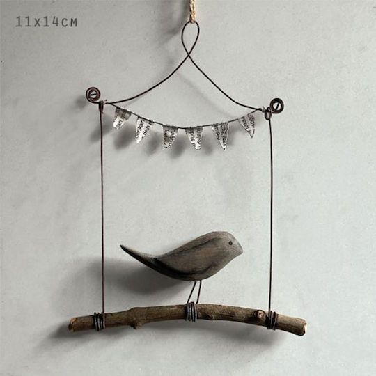 Synchronia Hanging Handmade Wall Decor Made of Metal 11x1.5x11cm