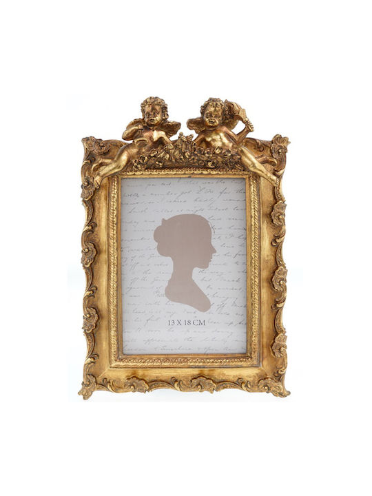 Papadimitriou Interior Plastic Photo Frame with Gold Frame