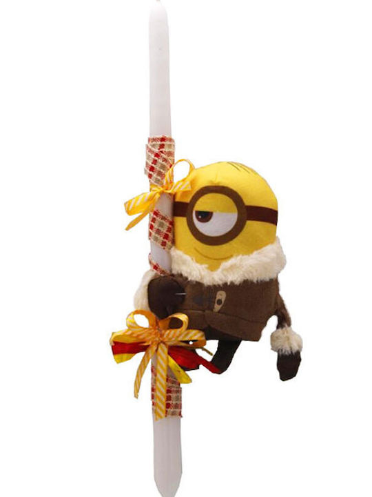 Πασχαλινή Λαμπάδα Minions Στρογγυλή με Κουτί