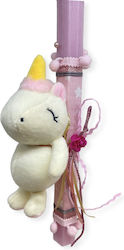 Easter Candle Round Pink