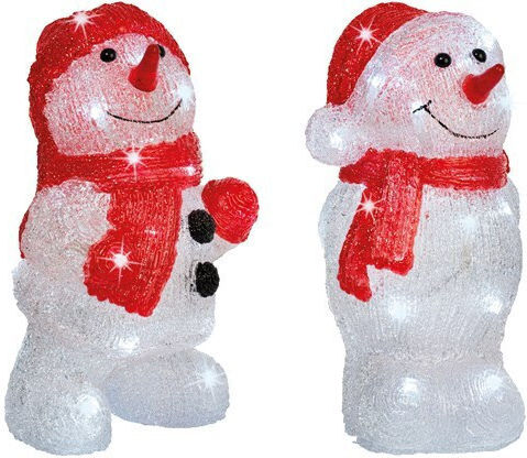 Kaemingk Beleuchtet Weihnachtliche Figur SNowman Rot Höhe 29cm