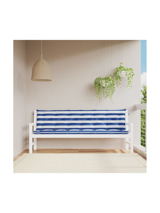 vidaXL Garden Bench Cushion Blue 2pcs 200x50cm.